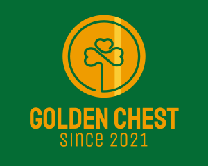 Clover Gold Coin  logo design