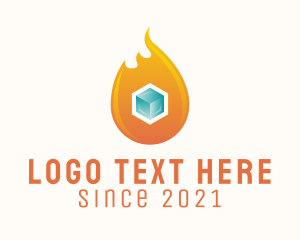 Heating Cooling Cube  logo