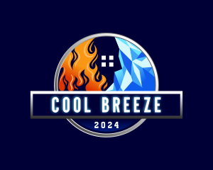 Hot Cold HVAC logo design