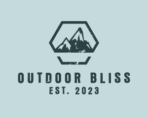 Rustic Outdoor Mountain  logo design