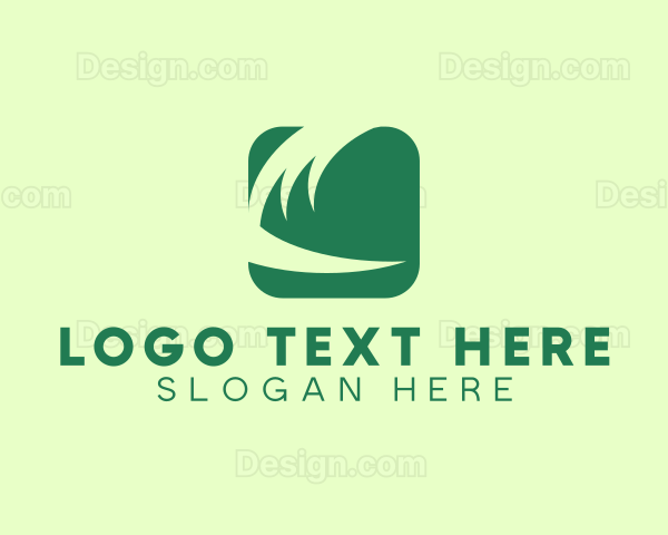 Abstract Lawn Grass Logo