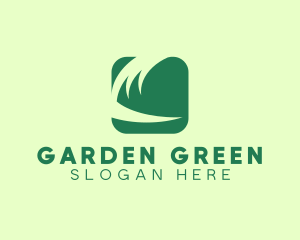 Abstract Lawn Grass logo design