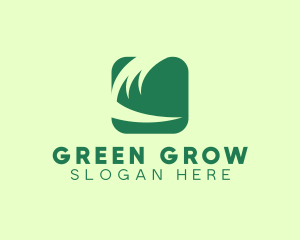 Abstract Lawn Grass logo