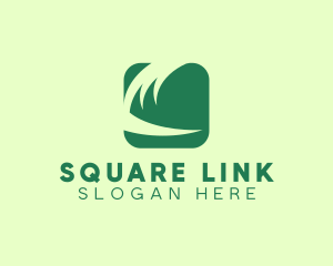 Abstract Lawn Grass logo design