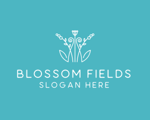 Minimalist Wildflower Plant logo