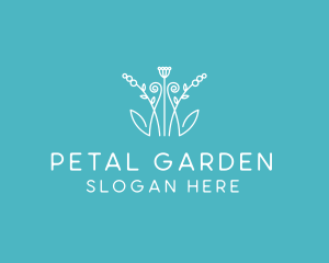 Minimalist Wildflower Plant logo design