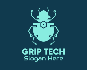 Electric Tech Beetle  logo design