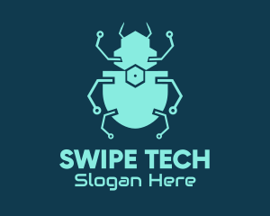 Electric Tech Beetle  logo design