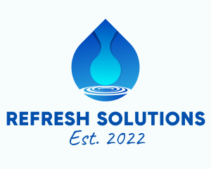 Water Droplet Refreshment  logo design