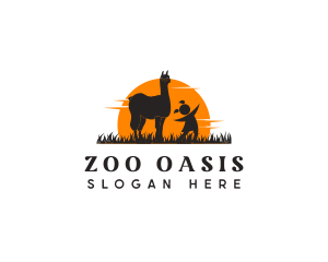 Alpaca Safari Zoo logo design