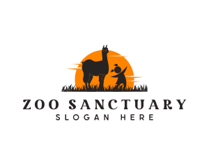 Alpaca Safari Zoo logo design