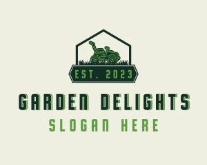 Lawn Mower Garden Maintenance logo design