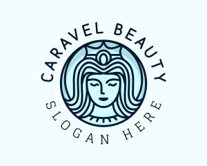 Crown Queen Beauty logo design