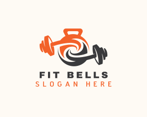 Gym Barbell Fitness logo design