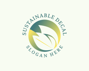 Vegan Leaf Sustainability logo design