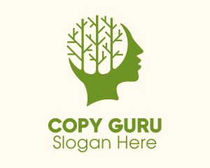 Green Head Tree logo design