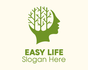 Green Head Tree logo design