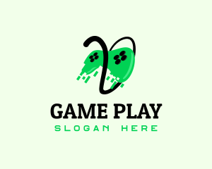 Green Pixelated Controller  logo