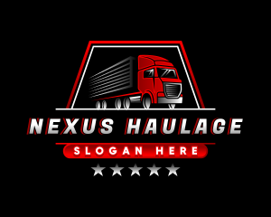 Truck Delivery Logistics logo design