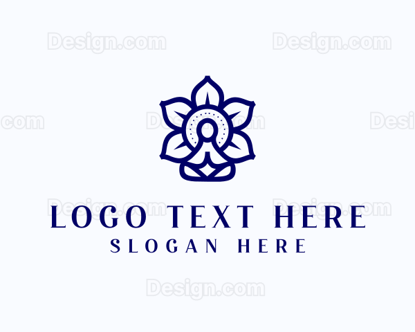 Meditation Yoga Flower Logo