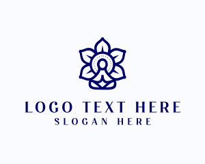 Meditation Yoga Flower logo