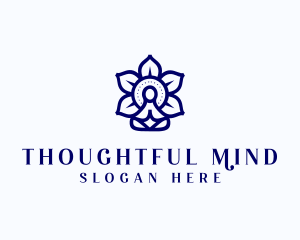 Meditation Yoga Flower logo design