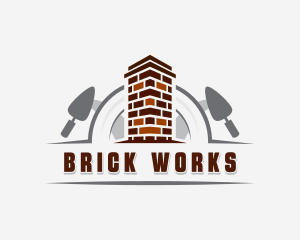 Brick Trowel Construction Mason logo design