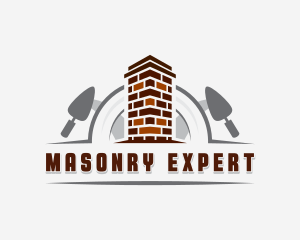 Brick Trowel Construction Mason logo design