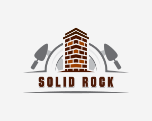 Brick Trowel Construction Mason logo design