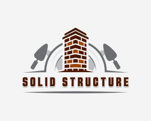 Brick Trowel Construction Mason logo design