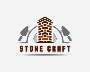 Brick Trowel Construction Mason logo design