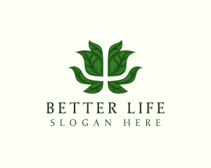 Psychology Wellness Leaf logo design