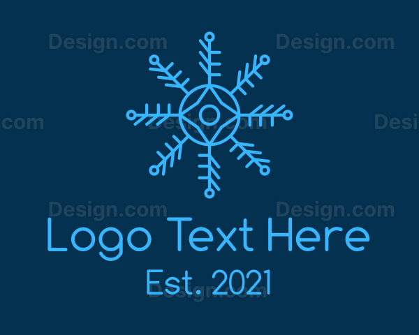 Outline Snowflake Pattern Logo