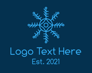 Outline Snowflake Pattern logo