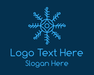 Outline Snowflake Pattern Logo