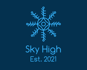 Outline Snowflake Pattern logo