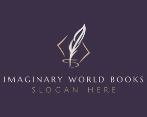 Novelist Feather Quill logo design