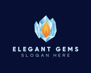 Fire Ice Gem logo design