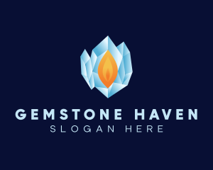 Fire Ice Gem logo design