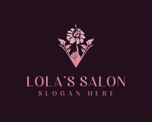 Flower Salon Spa logo design