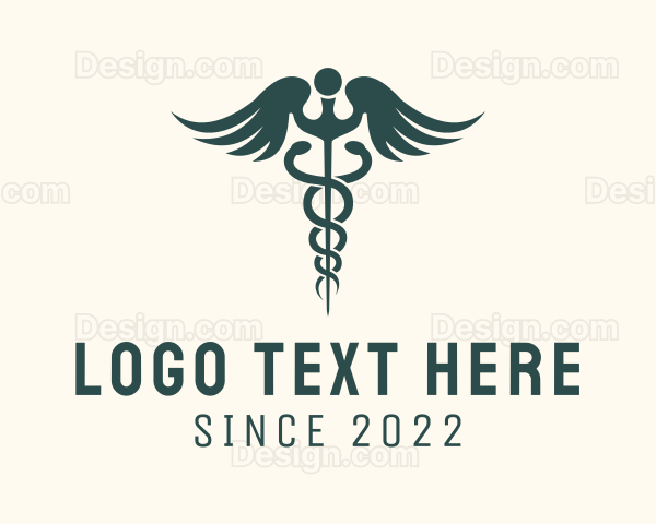 Healthcare Snake Caduceus Logo