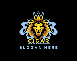 Lion Gaming Crown Vape logo design