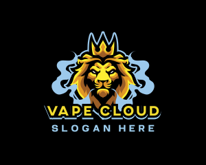 Lion Gaming Crown Vape logo design