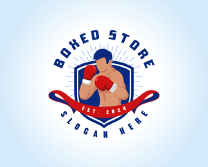 Sports Boxer Shield logo design