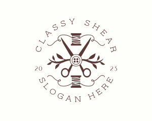 Sewing Shears Thread logo design