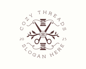 Sewing Shears Thread logo design