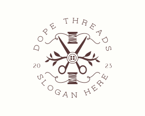 Sewing Shears Thread logo design