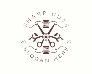 Sewing Shears Thread logo design