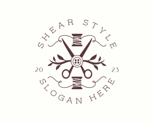 Sewing Shears Thread logo design