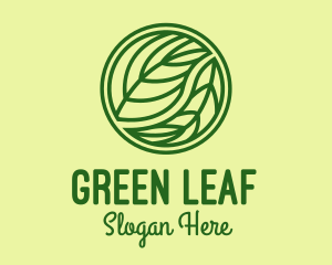 Organic Green Leaf logo design